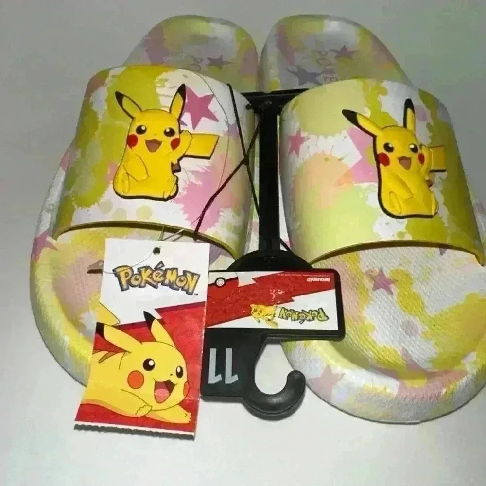 New With Tags! Ground Up Pokemon Women's Slide Sandals / Size 11!! - Picture 2 of 9